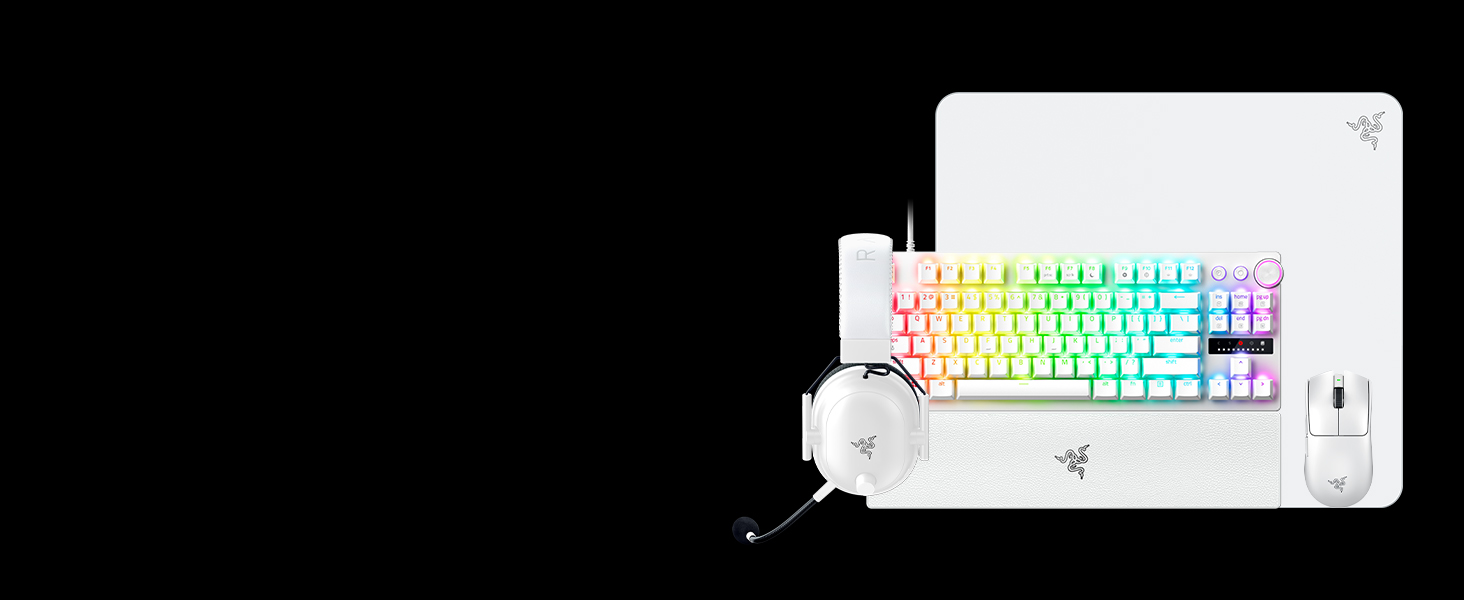 Клавіатура Razer Huntsman V3 Pro TKL Mercury: 60% механічна з оптичними перемикачами Red, Doubleshot PBT, USB-C, QWERTY US-Layout