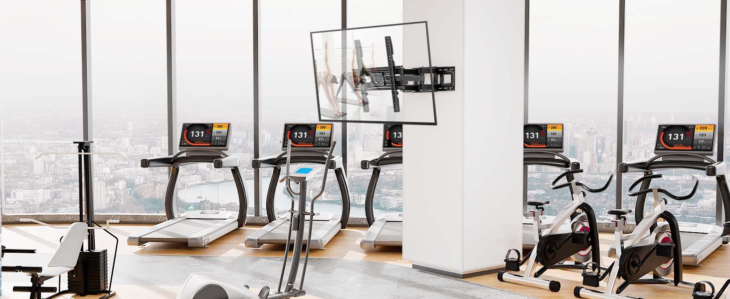 Настінне кріплення для телевізора ELIVED поворотне, нахильне, для LCD/LED/OLED 26-70 дюймів, VESA 400x400, до 45 кг, з висувним механізмом