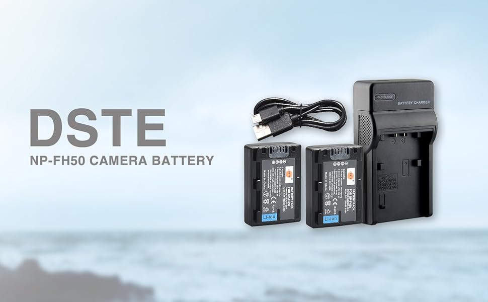 Акумулятор DSTE NP-FH50 Li-Ion (2 шт.) та Micro USB зарядний пристрій для Sony DSLR/DSC/HDR
