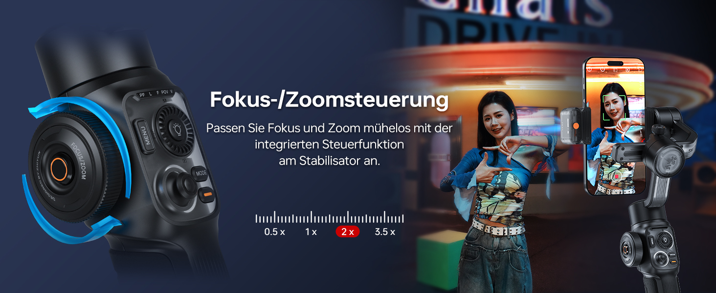 ZHIYUN Smooth 5S AI Pro: Стабілізатор для смартфона з AI, 3-осьовий, зі штативом, трекером, світлом, для зйомки Vlog, YouTube, TikTok