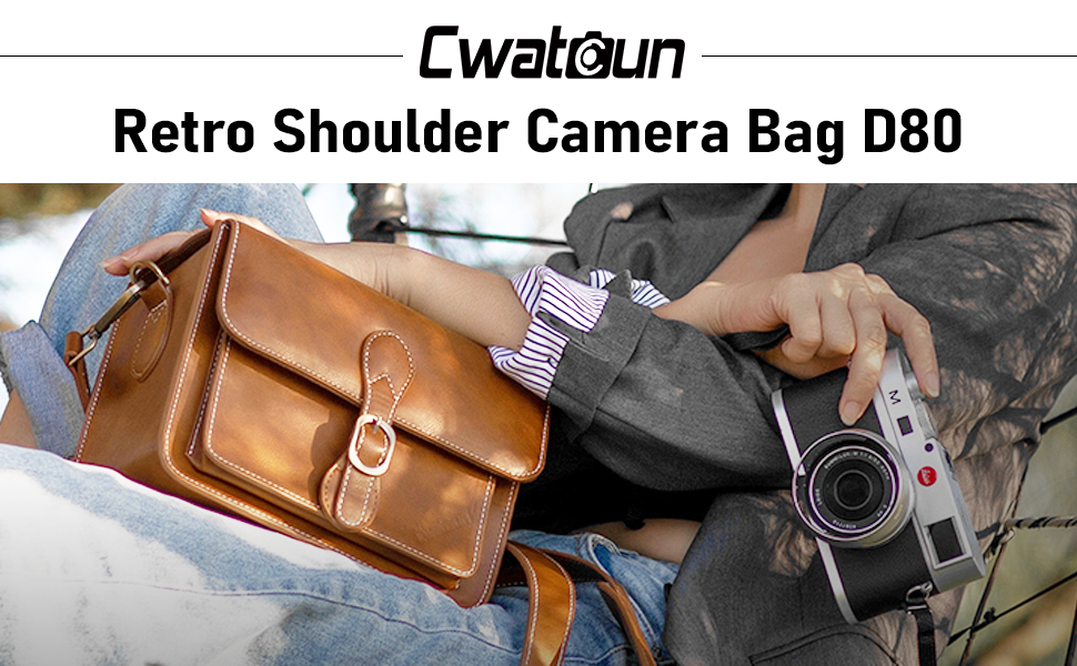 Сумка для камери Cwatcun Kaeratasche - водонепроникна сумка для камери Canon, Nikon, Sony DSLR/Mirrorless (Коричнева)