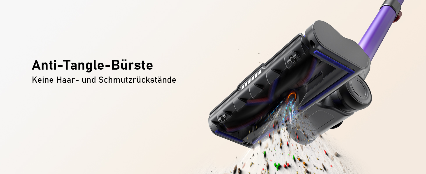 Бездротовий акумуляторний пилосос, 50000 Па, 580 Вт, 70 хв, 1.8 л, з дисплеєм, самостійна парковка, док-станція на стіні, антизаплутана щітка, 8-рівнева фільтрація, для шерсті тварин/килимів/твердих поверхонь/автомобіля