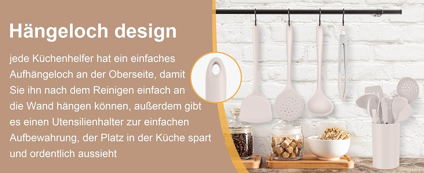 Набір кухонних аксесуарів Homikit, 16 предметів, хакі. Кухонні інструменти з підставкою, стійкі до високих температур, комплект кухонного посуду, придатні для миття в посудомийній машині