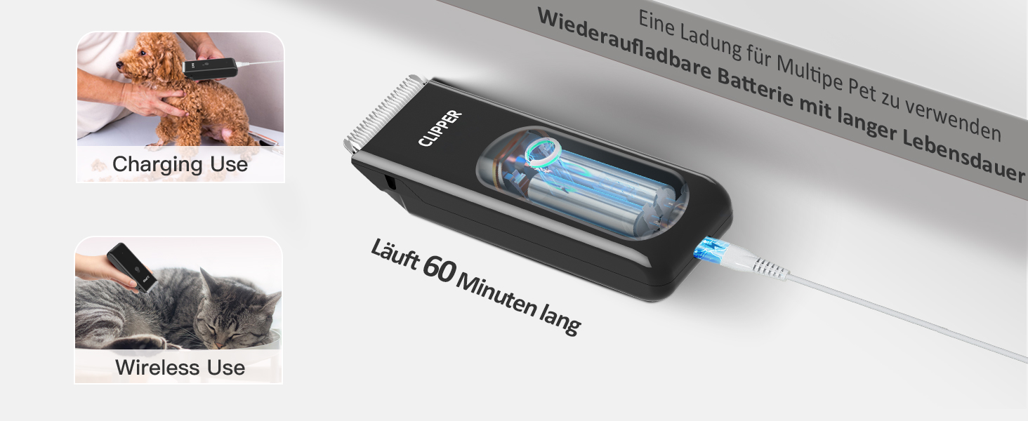 Машинка для стрижки собак ENSSU, бездротова, акумуляторна. Набір для догляду за шерстю собак та котів, для собак, котів, цуценят, кошенят. Зелений (Стандартний набір, Чорний)