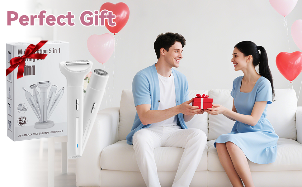 Епілятор для жінок 5-в-1: гоління, стрижка, триммінг обличчя, тіла та бікіні. Вологостійкий, акумуляторний тример з USB-зарядкою