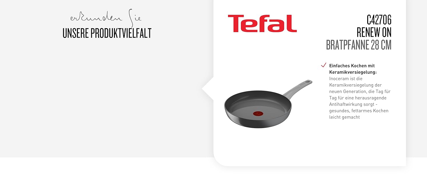 Сковорода Tefal Infinite Induction 30 см з антипригарним покриттям та індикатором температури