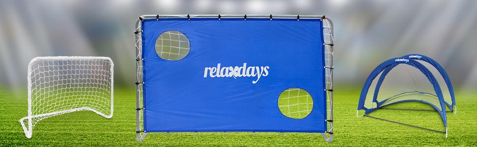 Relaxdays Soccer Goal for Kids & Adults - Garden Training Goal, Steel, 120x180x60 cm, Black