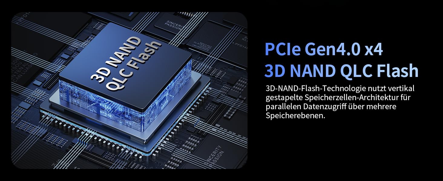 SSD NVMe M.2 PCIe Gen4 4TB з радіатором для PS5, ноутбука та ПК. Швидкість до 7400 МБ/с, 3D NAND TLC. Внутрішній SSD накопичувач