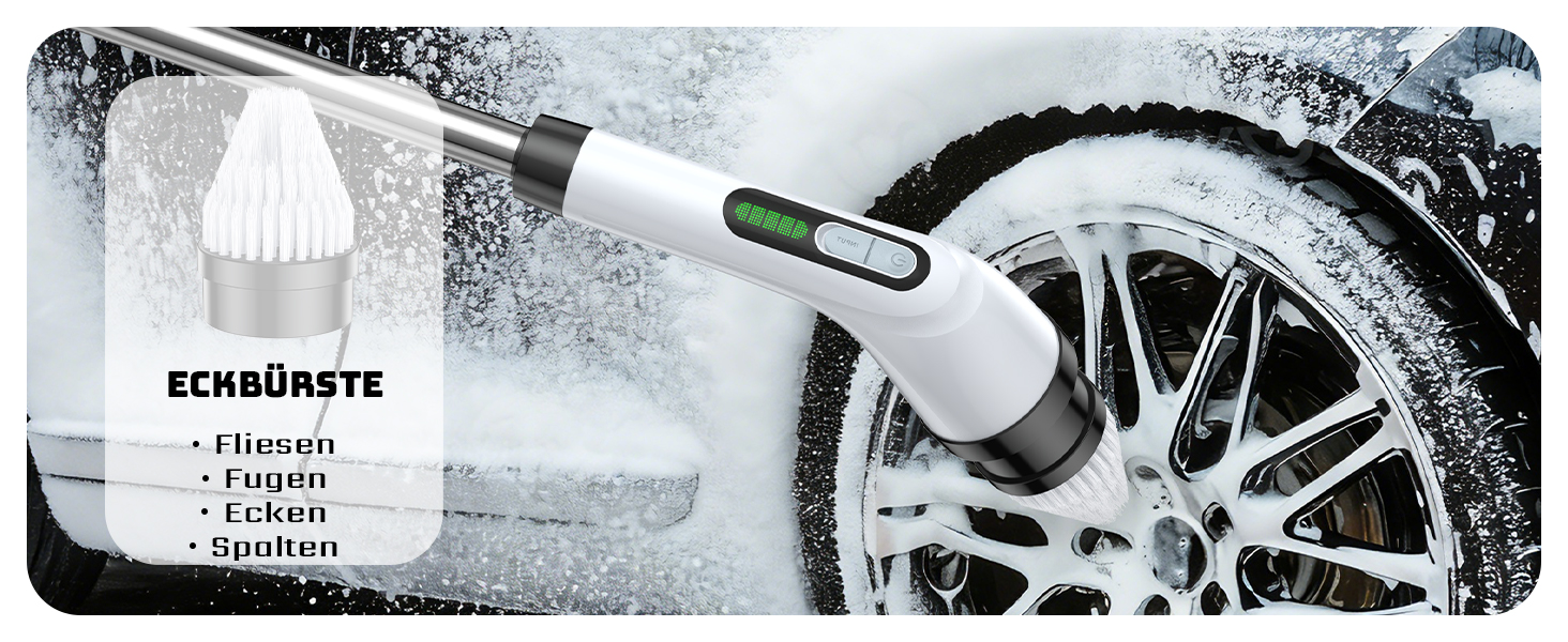 Електрична щітка для чищення Highyes Spin Scrubber, водонепроникна IPX7, біла