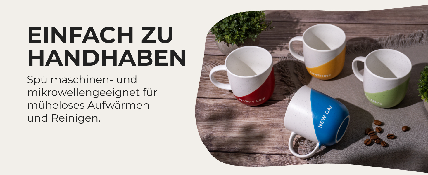 Набір кавових чашок Miamio 4 шт. по 300 мл з приколами. Подарунок для мами, тата, друзів, сім'ї. Безпечно для мікрохвильовки та посудомийної машини (Дизайн A)
