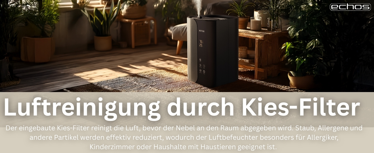 Зволожувач повітря Steinborg® 5 літрів, ультразвуковий, з пульт дистанційного керування, очищувач повітря, гігрометр, LED-дисплей, тихий, потужний, 350 мл/год, відсік для арома-масел, таймер, автовимкнення