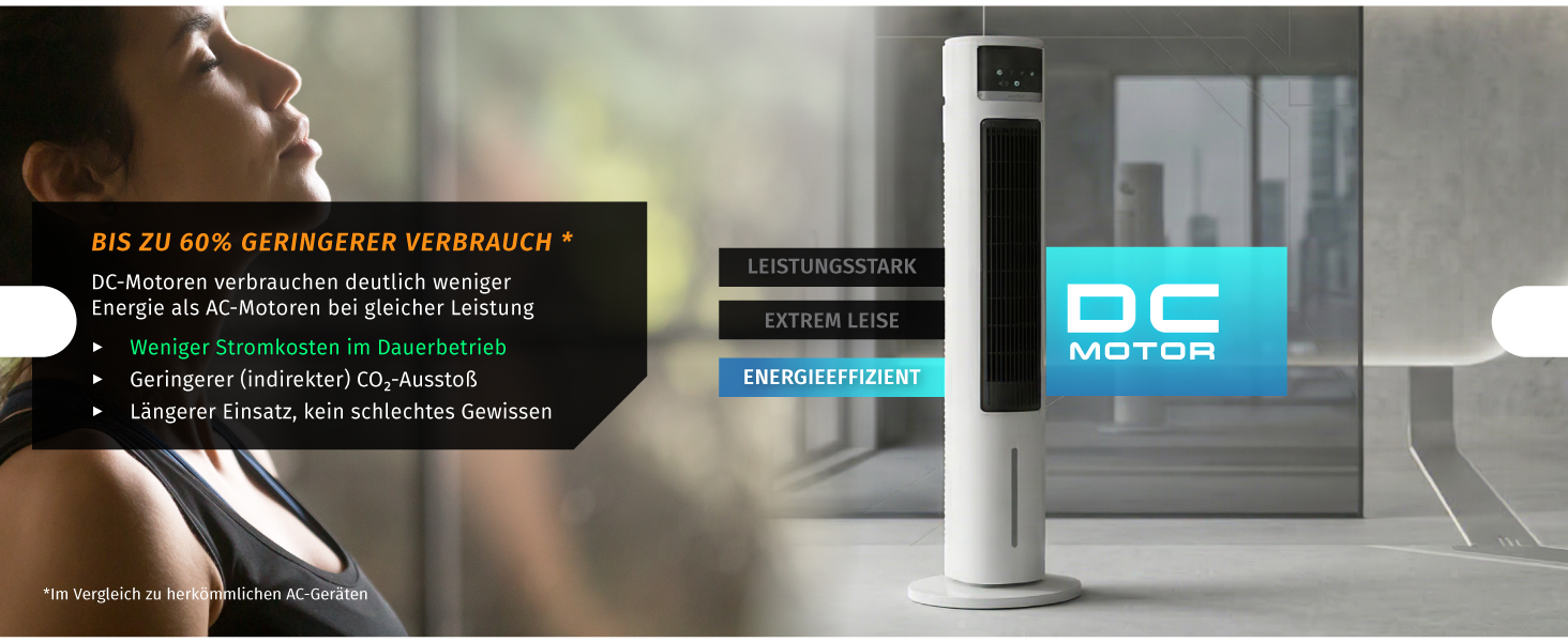 Вентилятор з водяним охолодженням Brandson ECO Design: тихий, 9 швидкостей, таймер, осциляція, іонізація, з пультом, білий