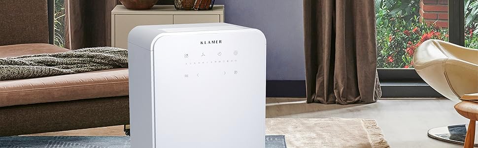 Електричний осушувач повітря KLAMER 195 м³/год, 420W, 5.5 л (12л)
