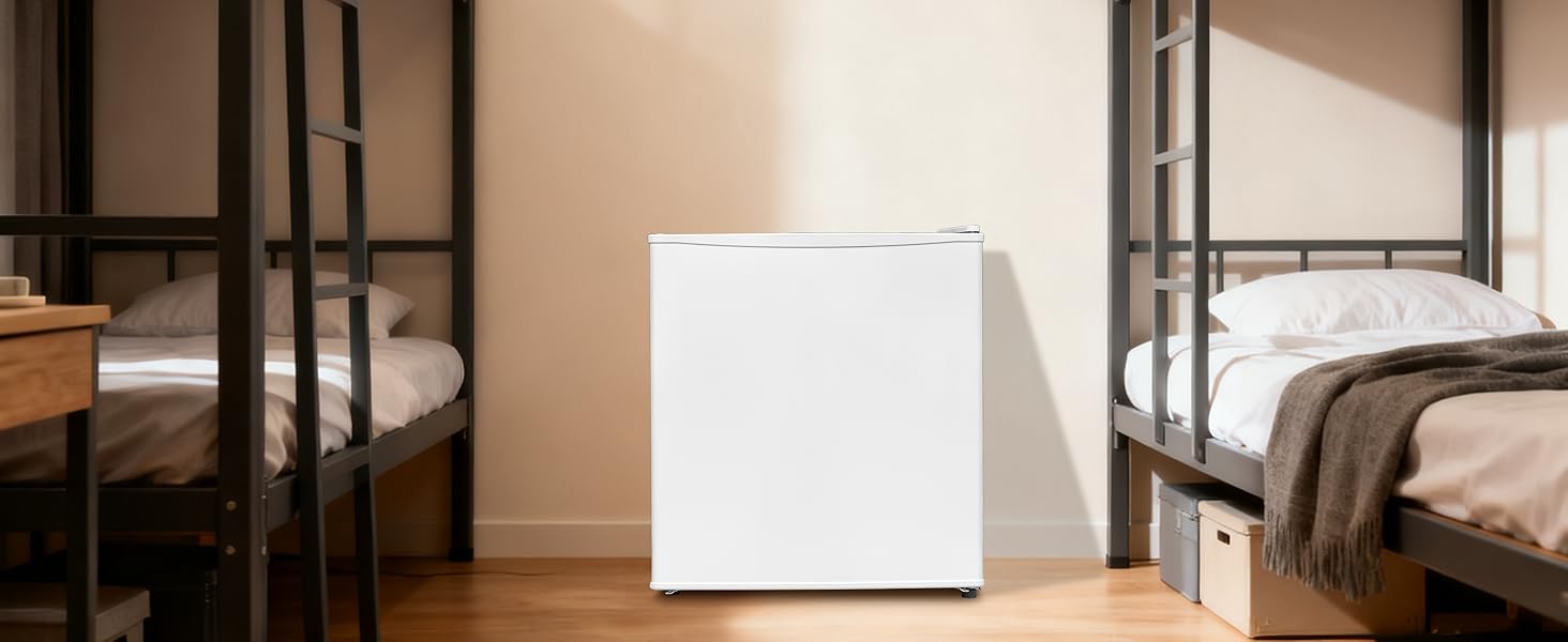 Міні-холодильник SMETA 48L з морозильною камерою, 230V. Тихий настільний холодильник для офісу, кемпінгу, спальні та готелю. Регульований термостат, 39dB, 0-10℃