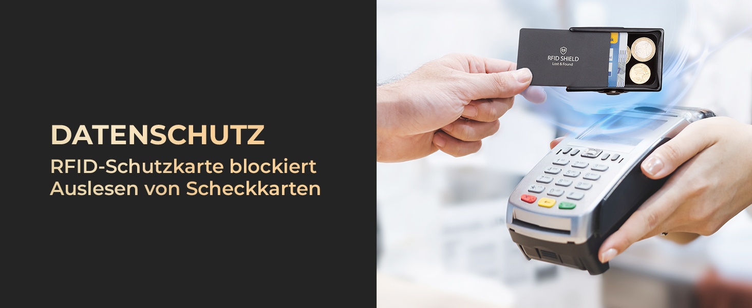 ZNAP® Slim Wallet - Тонкий картхолдер для чоловіків з RFID захистом, чорний (12 карт)