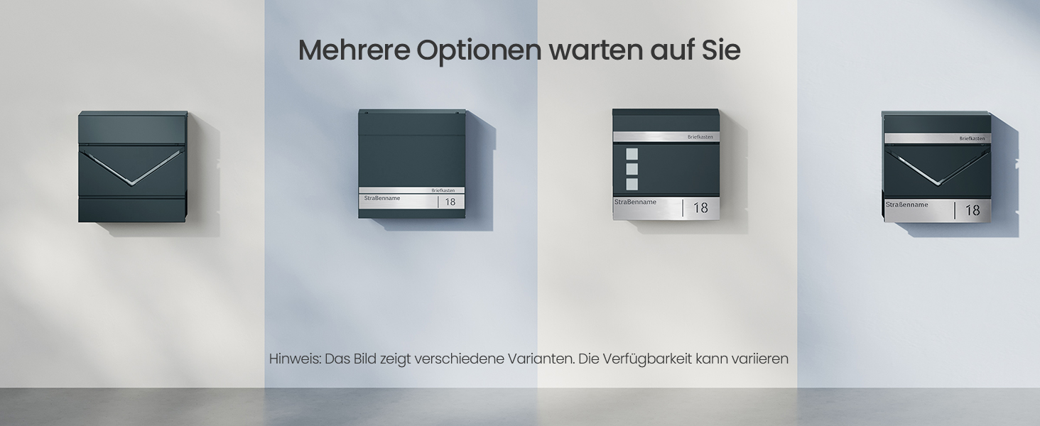 Поштовий ящик SONGMICS XXL, вуличний, антрацит, з вікном, замком та відділенням для преси GMB054G01