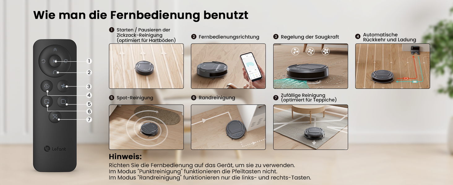 Робот-пилосос LEFANT M210PG з пультом дистанційного керування, 2200Pa, для шерсті тварин, з док-станцією, сумісний з Alexa та керуванням через APP, час роботи 120 хв