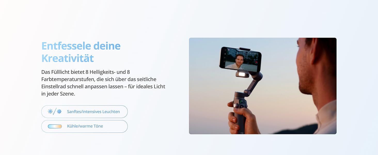 DJI Osmo Mobile 8 Kreativ Combo (Мікрофон DJI Mic Mini), Стабілізатор для смартфона, AI-трекінг, 360° обертання