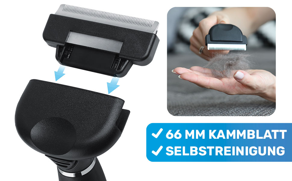 Щітка для котів та собак BluePet 2.0 для короткошерстих порід, видаляє відмерле волосся та підшерсток. Ідеальна для сезонного линяння.