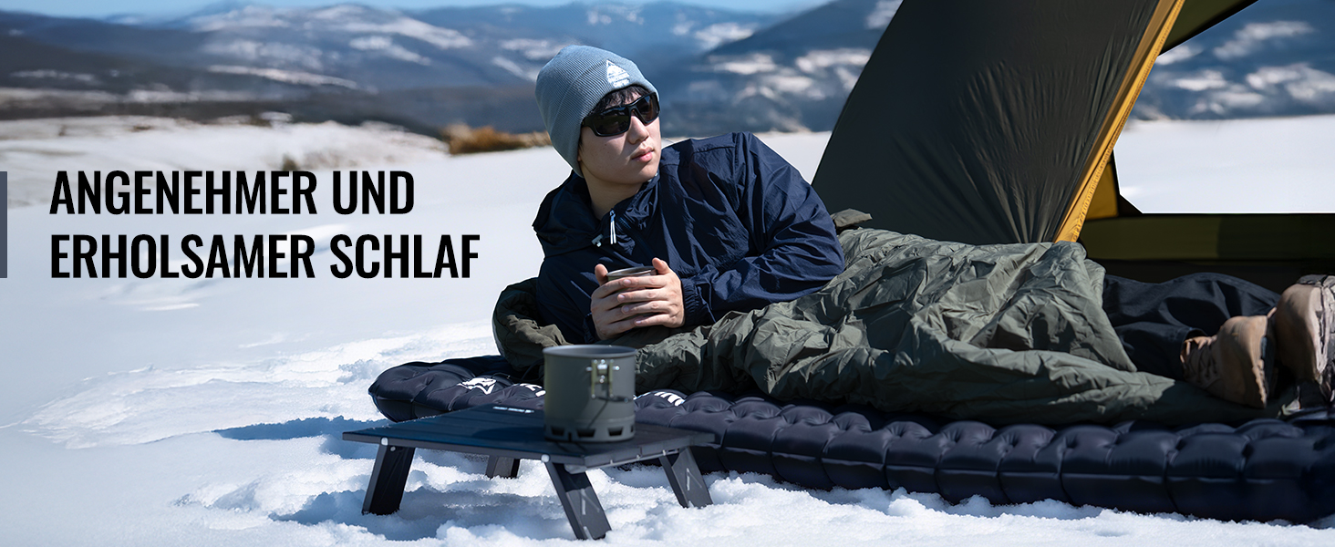 Каремат надувний OneTigris NOBLEJADE 10 см для кемпінгу, туризму, автомобіля (R-7.3) з помпою