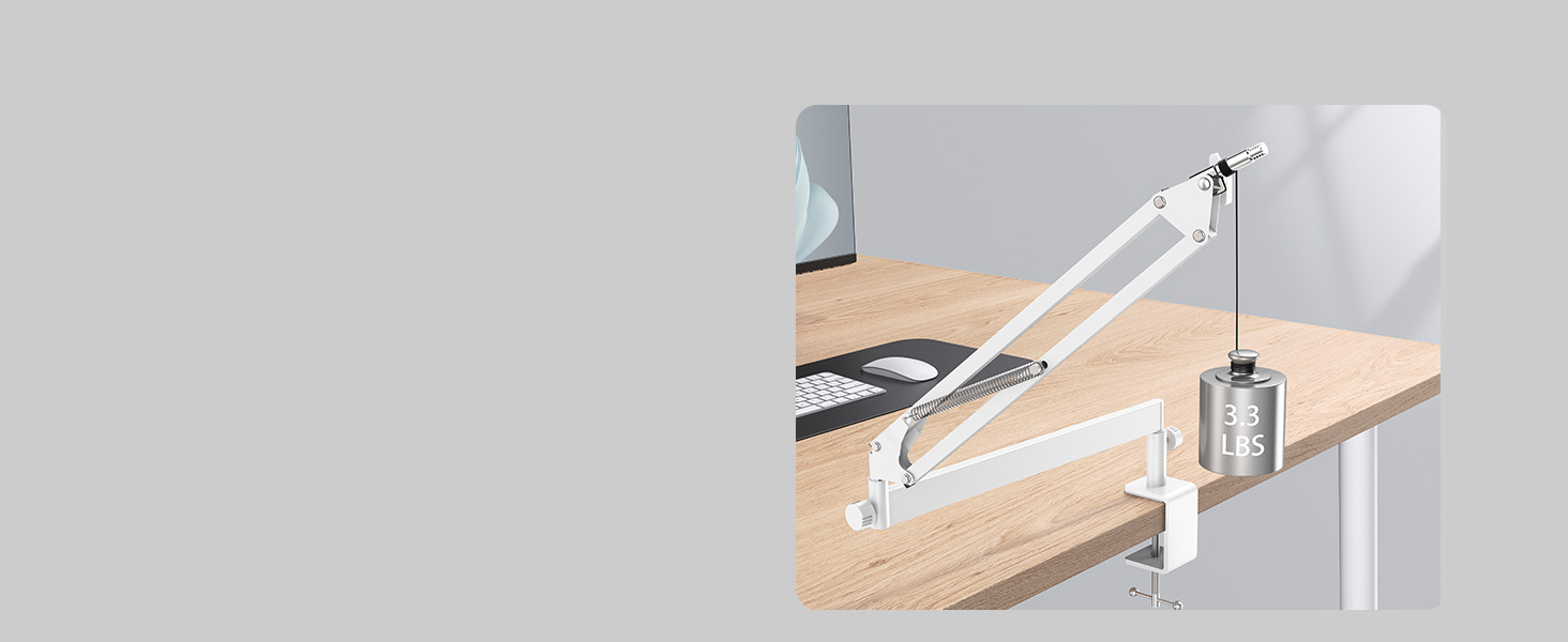 Тримач для мікрофона TONOR T20LP з низьким профілем - регульований штатив для геймінгу, подкастингу та запису звуку