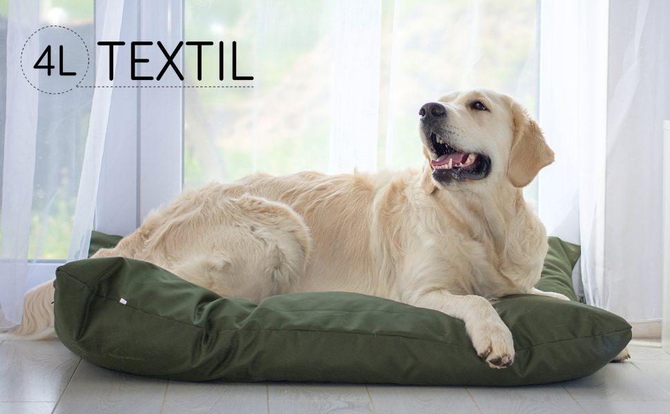 Водонепроникне собаче ліжко 80x60 см, темно-зелене, 4L Textil ZOE