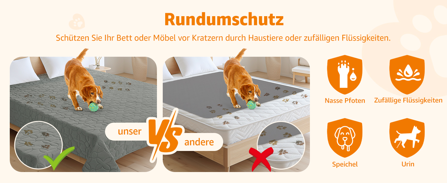 Водонепроникний килимок для собак Pick For Life 96x190 см - захист дивану, ліжка та авто. Підходить для великих та малих собак та котів.