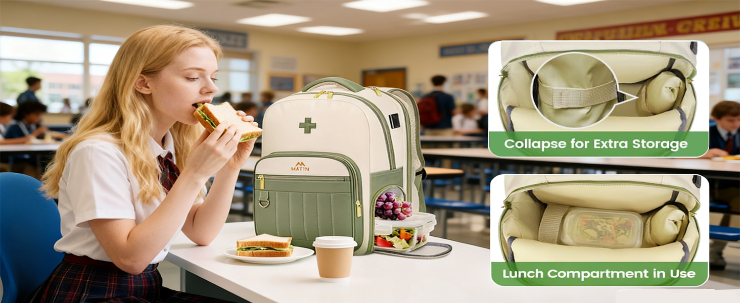 Шкільний рюкзак MATEIN для підлітків (дівчаток та хлопців), 15.6