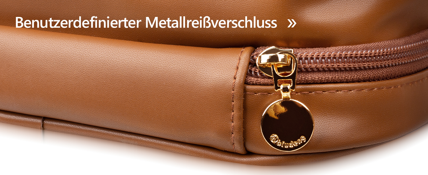 Косметичка для жінок Abiudeng: велика, водонепроникна, з відділенням для пензлів. Ідеальна для подорожей та зберігання макіяжу. Колір: коричневий