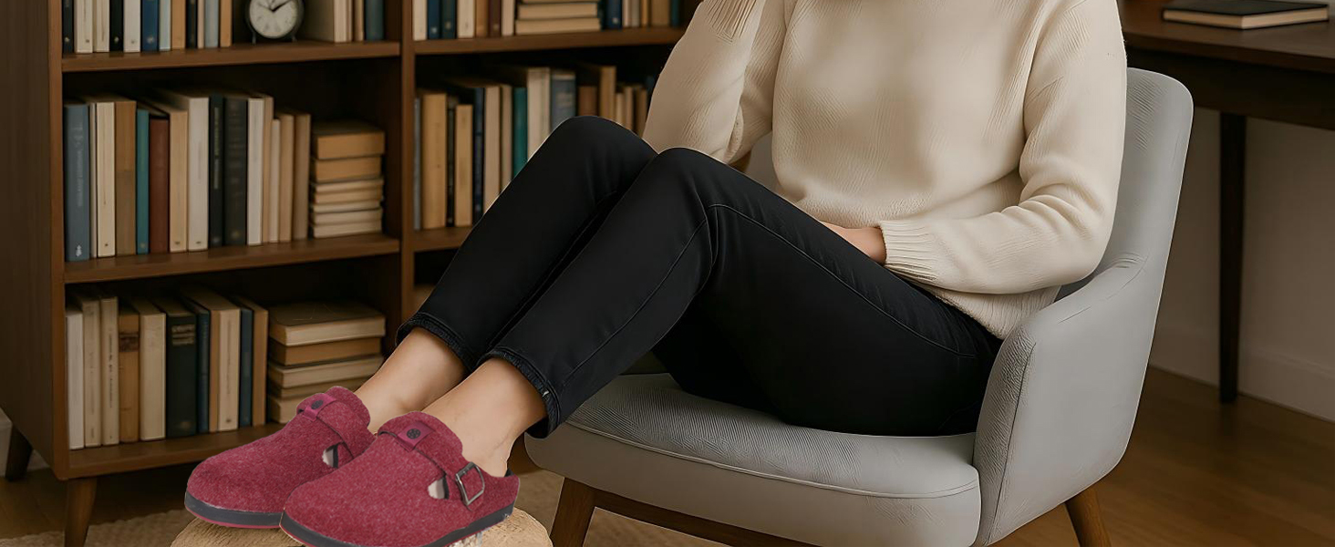 Тапочки халатні з фетру Gaatpot Filzclog, зимові, теплі, для жінок та чоловіків, розмір 36-46, колір блакитний