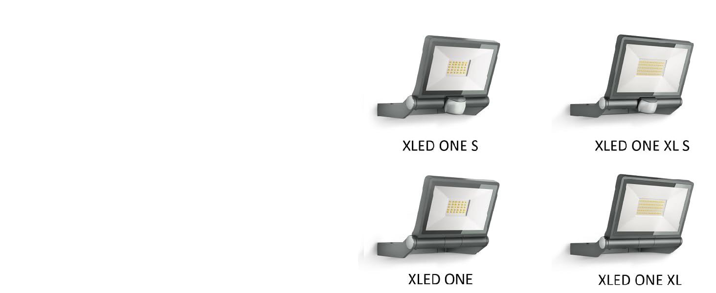 Світлодіодний прожектор Steinel XLED ONE XL 42,6 Вт, 4200 лм, з датчиком руху, антрацит, для вулиці, під'їзду, будинку та саду, алюмінієвий