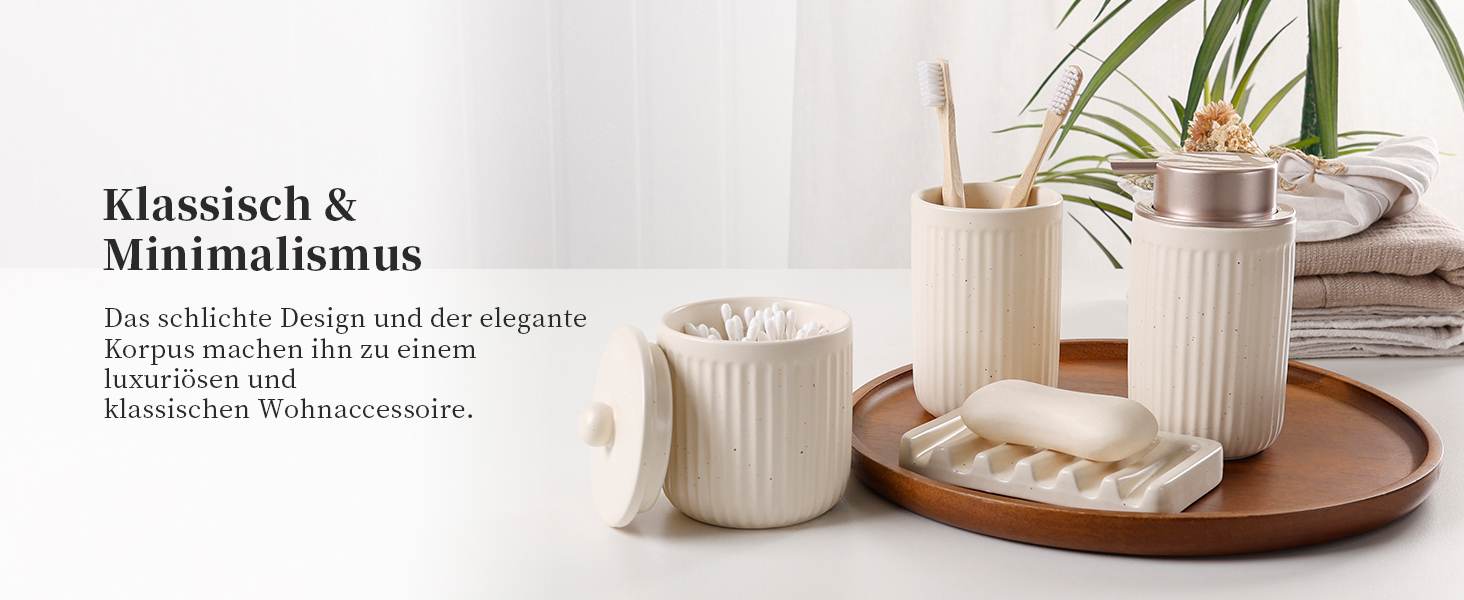 Набір для ванної кімнати з кераміки, 4 шт. (органайзер, дозатор мила, мильниця, стакан для зубної пасти, контейнер для ватних паличок), преміум якість, кольоровий