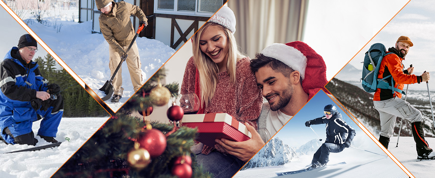 Гріюча жилетка для чоловіків та жінок з акумулятором 10000mAh, 5 зон обігріву, 3 режими температури, подвійне керування, чорна, для зимових активностей