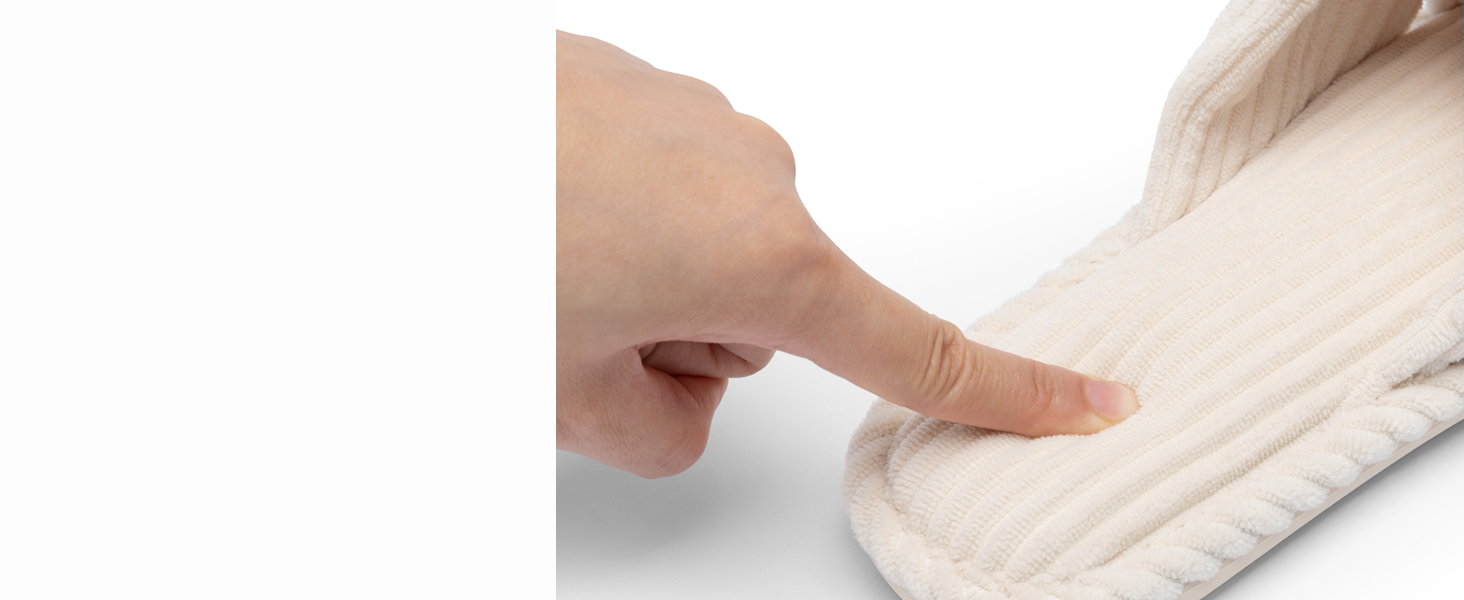 Чантому Хаусшухе для жінок: домашні тапочки з меморі-піною, зручні, з відкритим носком, ковдраний велюр, антиковзаючі, для дому, спальні, ванної кімнати, розмір 39/40 EU, бежеві