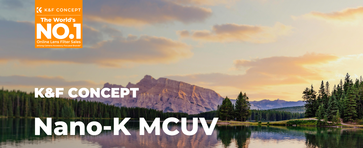 Фільтр UV K&F Concept 58mm з кришкою для об'єктива, серветкою для очищення, захисним фільтром з 18-шаровим нанопокриттям (Nano Klear)