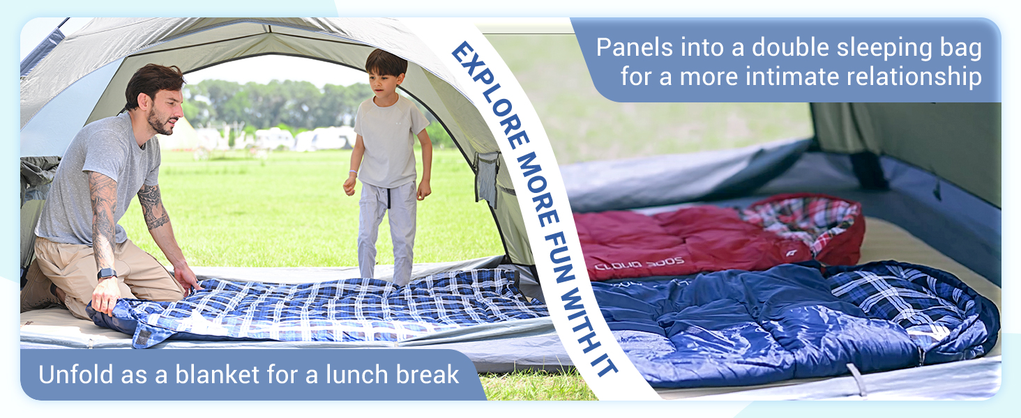 KingCamp Kids Sleeping Bag - Winter Warmth & 3-4 Season Comfort for Camping & Trekking - 170x70cm, 7°C Rating