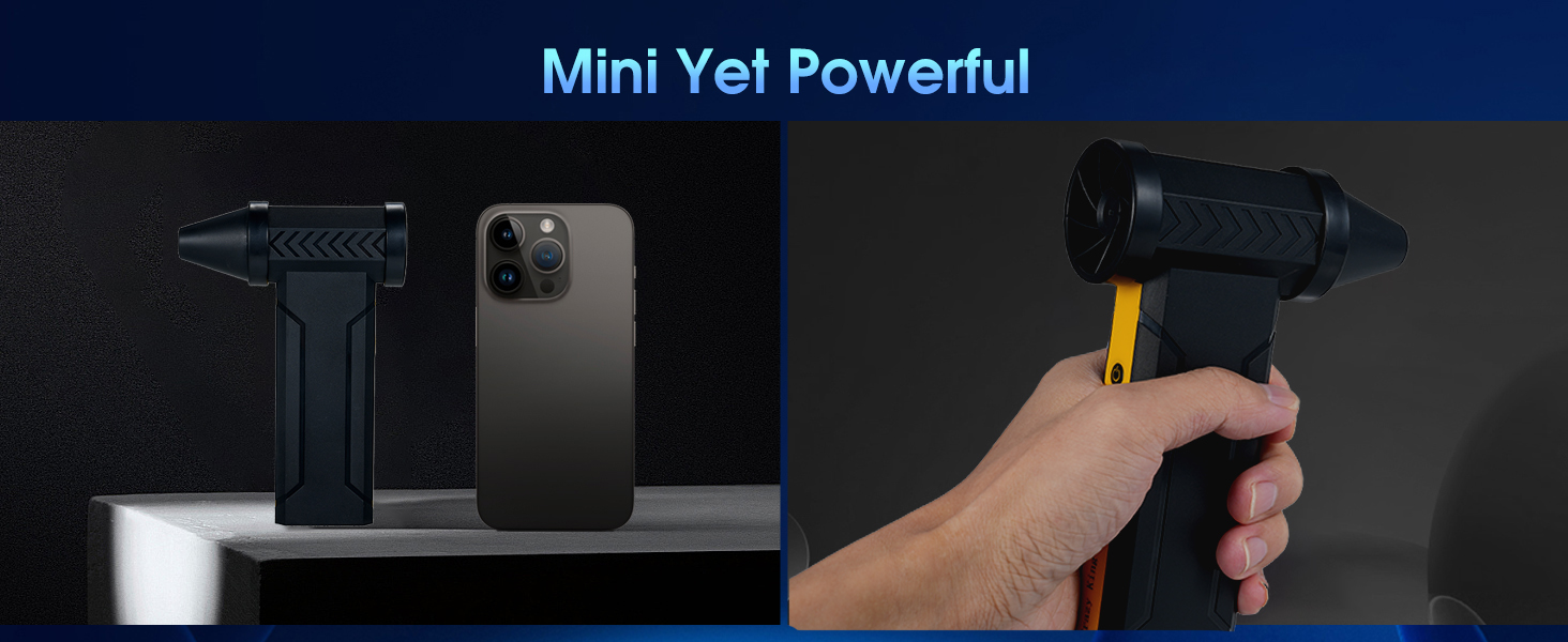 Електричний пилосос для повітряного видування, 3 швидкості, 160000 об/хв, для чищення ПК, електроніки, диванів, авто, офісної техніки (Чорний)