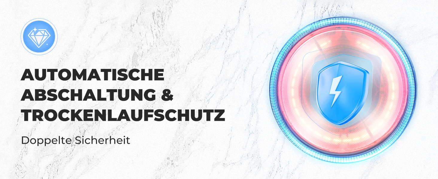 Електричний чайник Kowdom 1.8L з боросилікатного скла, BPA-free, 2200W, швидкий нагрів, автовимкнення та захист від сухого кипіння, чорний