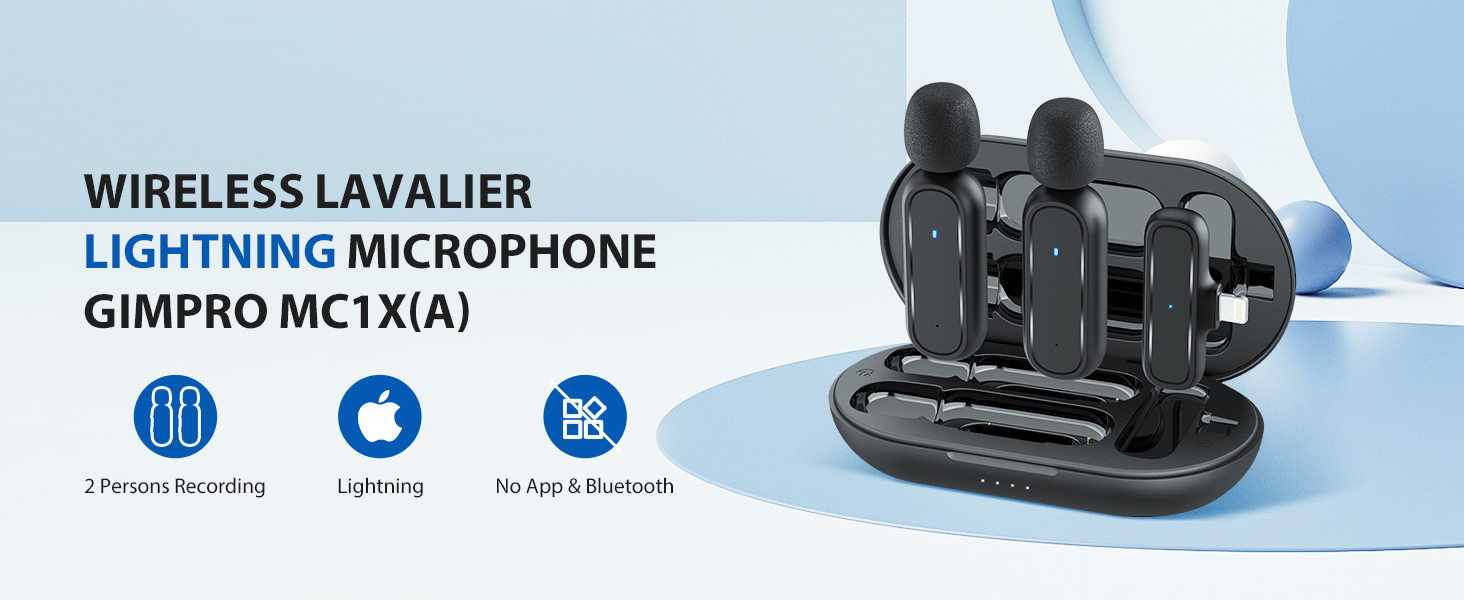 Мікрофон Lavalier Moman Handy Mini (Lightning) з шумозаглушенням та зарядним кейсом для iPhone, Vlog, Live-Streaming, YouTube, TikTok (жовтий)