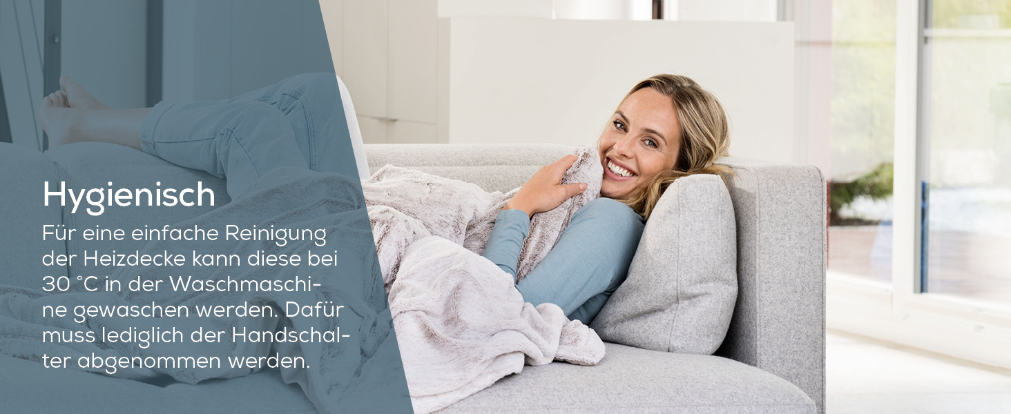 Електрична ковдра Beurer HD 75 Nordic з штучним хутром, 6 температурних режимів, автовимкнення, 180x130 см, бежево-коричнева