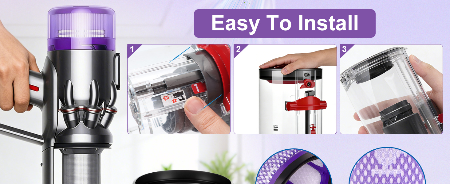 Фільтр HEPA для пилососа Dyson V11/V15 Torque Drive Animal (комплект 2 шт.) - миючий, змінний #DY-970013-02