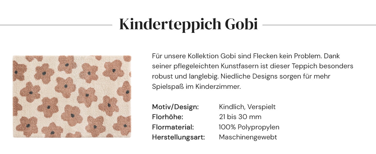 Дитячий килим Benuta Lytte Gobi Рожевий 80x150 см, прямокутний, з дитячим малюнком, штучне волокно, скандинавський стиль