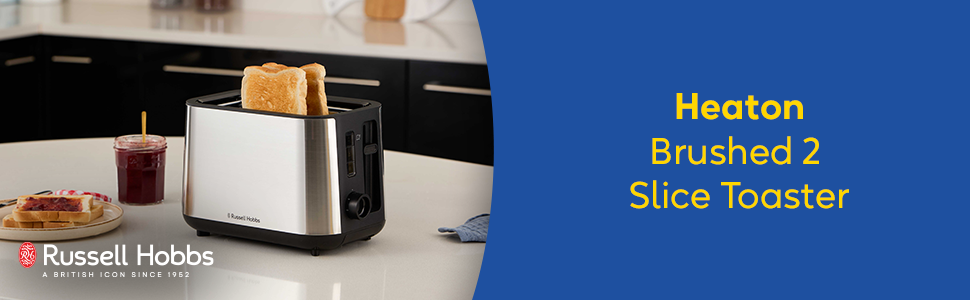 Тостер Russell Hobbs Textures+ з широкими слотами, підставка для бургерів, щипці, 6 рівнів підсмажування, розморожування та підігріву, 850W, 22601-56, нержавіюча сталь, 2 відсіки