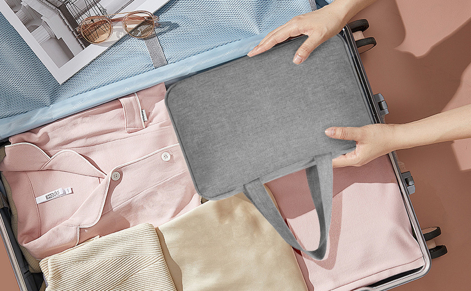 Сумка для туалетних речей AiQInu на гачку, унісекс, для подорожей, з аксесуарами, косметичка, валізка, бірюзова (Сірий-4 Fold)