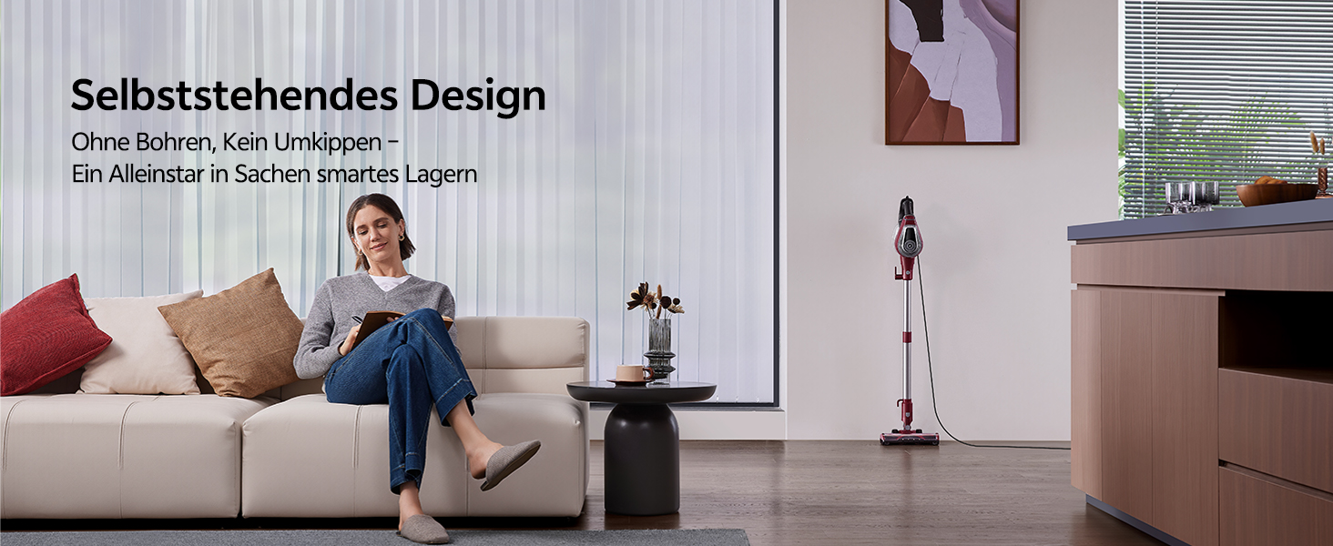 Ручний пилосос Vexilar C8 з кабелем, 600W, 60kPa, 7м кабель, безперешкодна щітка для підлоги, контейнер 1.5L без мішка для твердих поверхонь, килимів, шерсті тварин