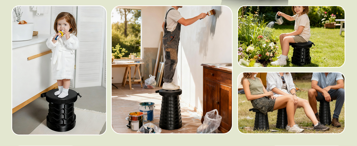 Зручний складаний стільчик з подушкою та тримачем для напоїв, телескопічний, вантажопідйомність 220 кг, легкий, стабільний, регульована висота, для відпочинку на природі та вдома