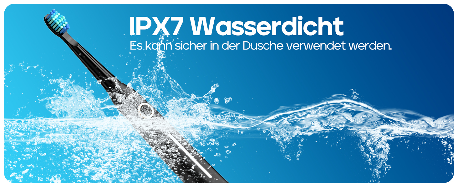 Електрична звукова зубна щітка Seago SG-958 (біла), 40000 VPM, 5 режимів, 8 насадок, USB-зарядка