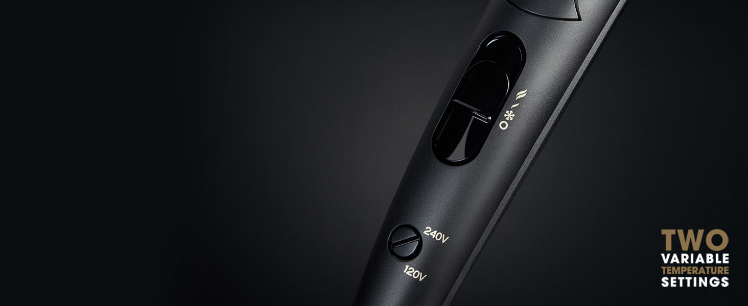 Фен для подорожей ghd Flight+ – Чорний, складаний, потужний, з чохлом, подвійне напруження (120V/240V), для всіх типів волосся. Нова модель
