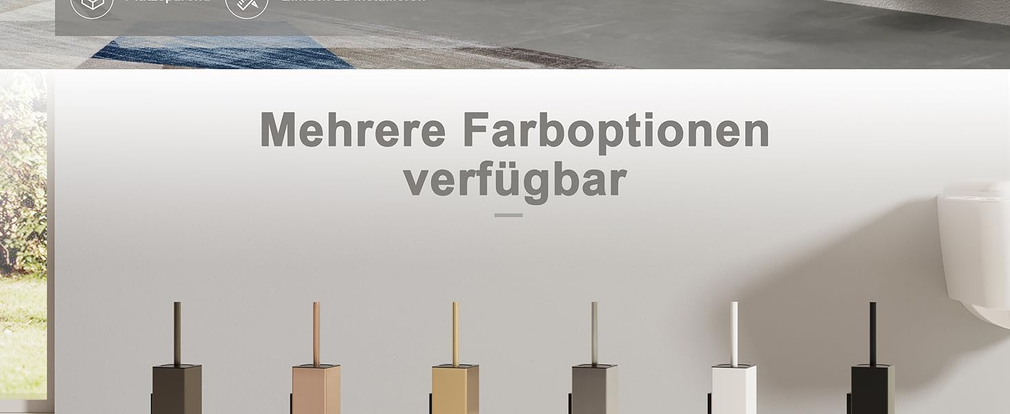 Настінна щітка для туалету BVL з кріпленням без свердління, набір з 2 насадки, силіконова щітка для унітазу, кутова, білий матовий колір