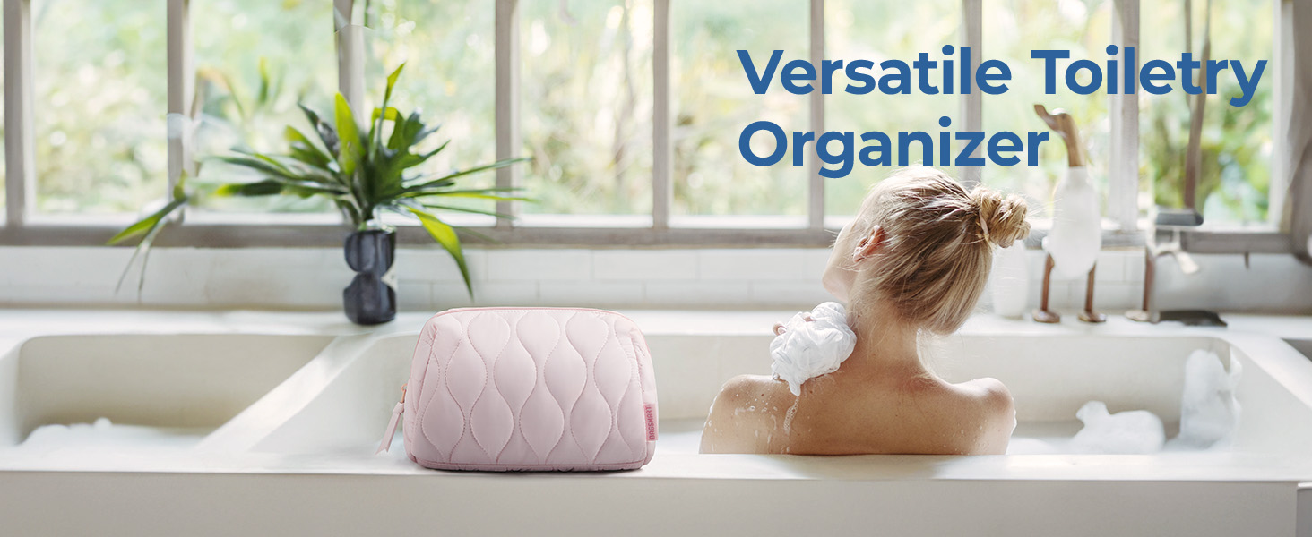 Сумка для косметики BAGSMART: органайзер для макіяжу, туалетні аксесуари, подорожі, бежевий